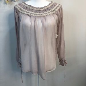SOFT LAVENDER KIMCHI ROMANTIC SHEER TOP